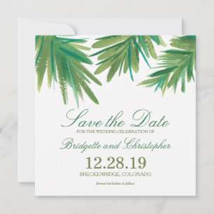 Save The Date Aquarelle Pine Woods   Enregistrer la date