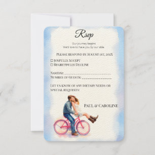 Save The Date Aquarelle romantique Décontractée moderne Couple A