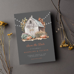 Save The Date Aquarelle rustique Floral Grange Photo Enregistrer
