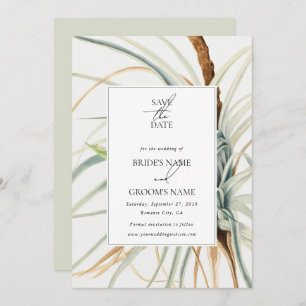 Save The Date Aquarelle Rustique Neutral Boho Mariage botanique