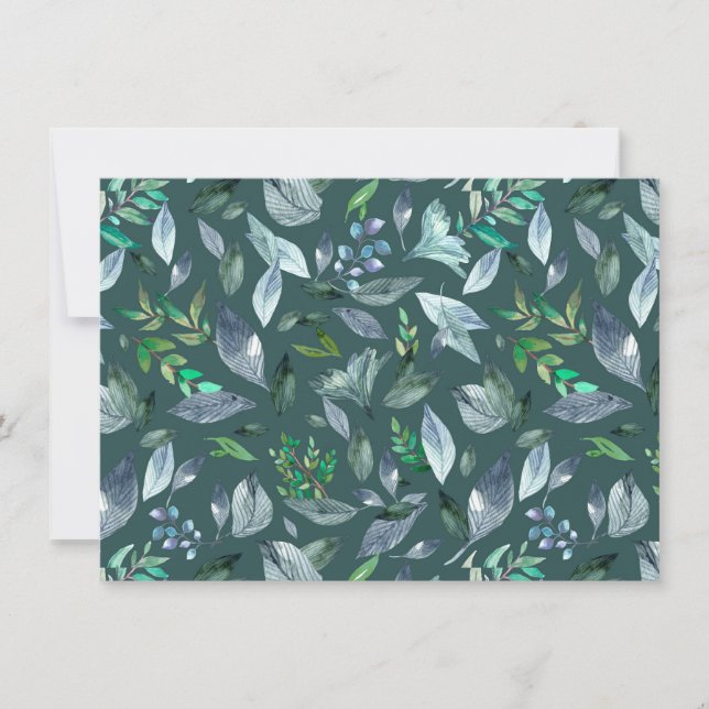 Save The Date Aquarelle tombée feuilles 5 (Devant)