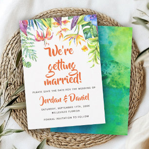 Save The Date Aquarelle tropicale Mariage d'été Enregistrer la d