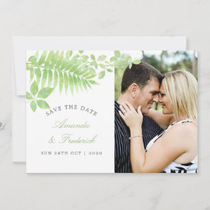 Save The Date Aquarelle Verdure Foliage Mariage Enregistrer la d