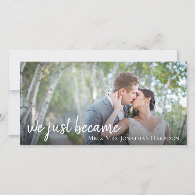 Save The Date Aquarelle Verdure Photo Réception de mariage juste (Devant)