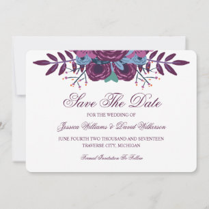 Save The Date Aquarelle Violet Enregistrer La Date Annonces