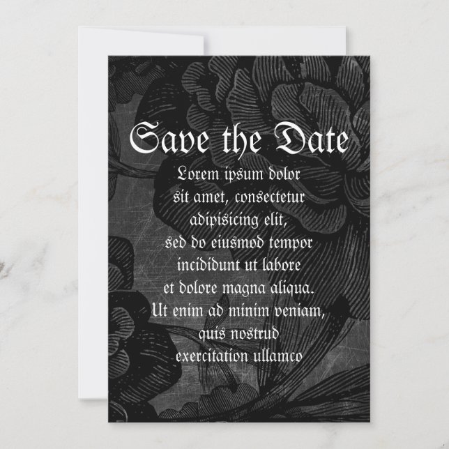 Save The Date Araignée Gothique Sur Fleur (Devant)