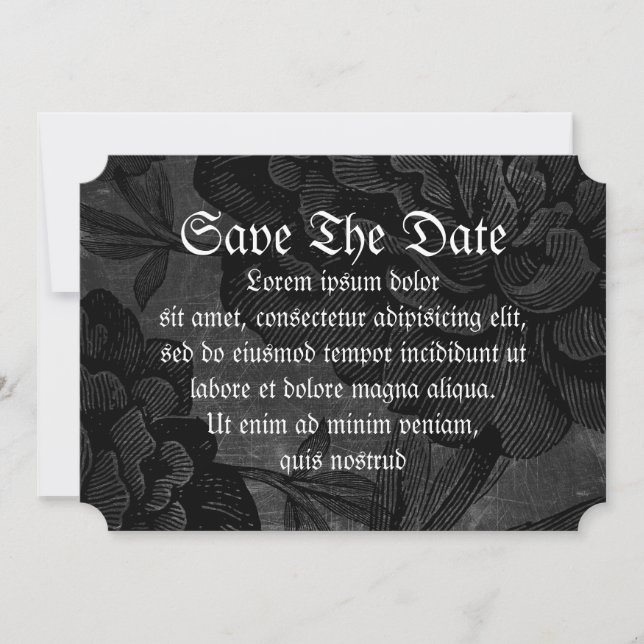 Save The Date Araignée Gothique Sur Fleur (Devant)