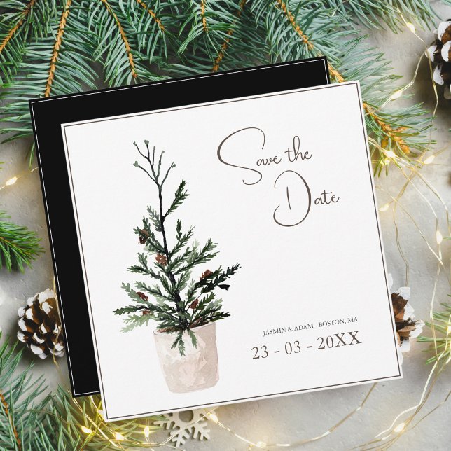 Save The Date Arbre de Noël gothique Mariage d'hiver (Créateur téléchargé)