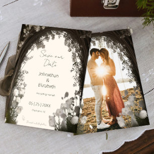 Save The Date Arc Botanique Romantique Boho Photo Enregistrer La