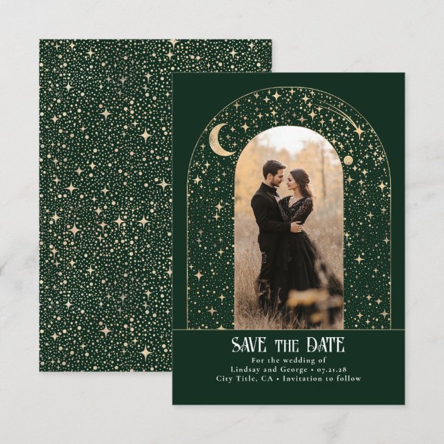 Save The Date Arc céleste des étoiles Enregistrer la date Photo (Devant / Derrière)