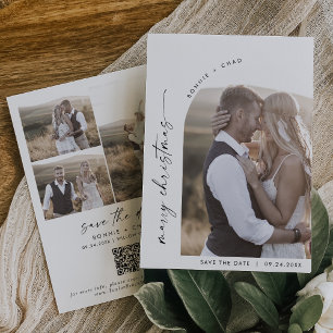 Save The Date Arc de Boho moderne photo Marche Noël