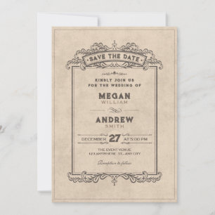 Save The Date Arc gothique vintage