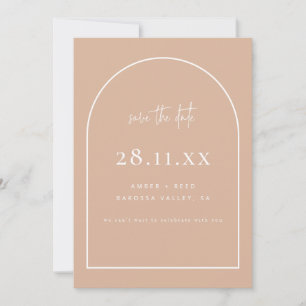 Save The Date Arc Moderne Rétro Minimaliste Blush Dusty Rose