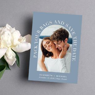 Save The Date Arc photo moderne QR Code Destination Mariage