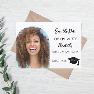 Save The Date Arc photo moderne simple Partie de graduation