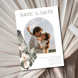 Save The Date Arc tropical Photo Beach Wedding