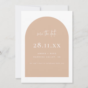 Save The Date Arch Retro moderne Terrazzo Script rose