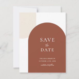 Save The Date Arche de mariage minimaliste rustique en terre cui