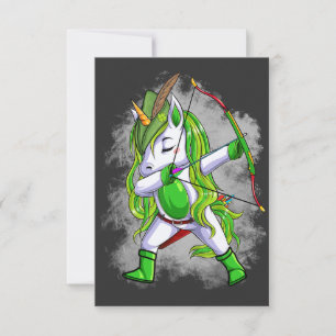 Save The Date Archer licorne St Patrick qui dab Unicorn Tir à l'