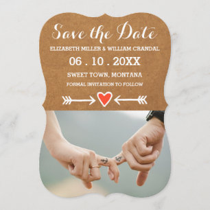 Save The Date Arcs et amoureux roses blanc Enregistrer la date