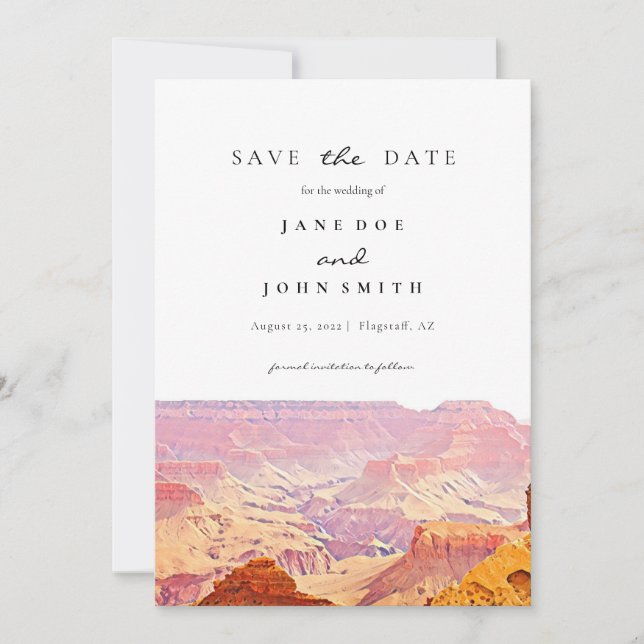 Save The Date Arizona Grand Canyon Enregistrer La Date (Devant)