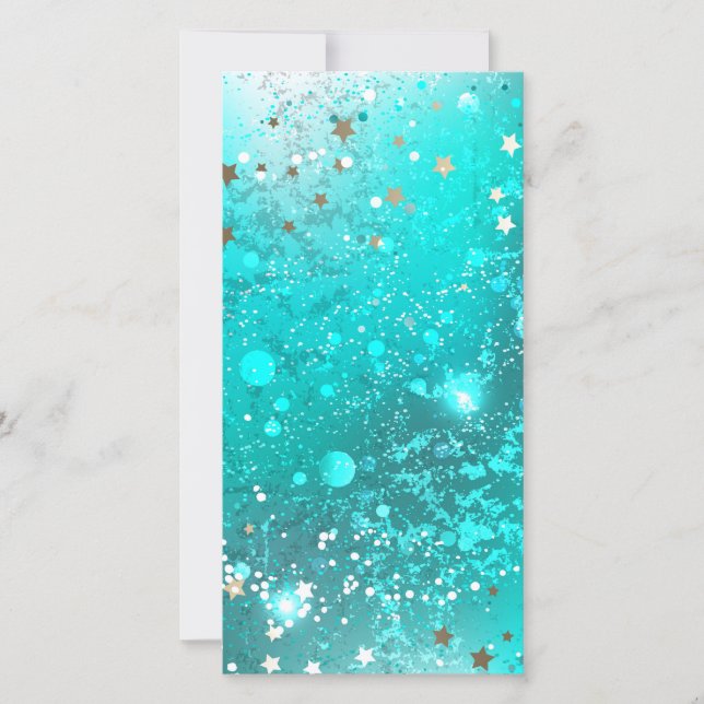 Save The Date Arrière - plan à huile Turquoise de la menthe (Devant)