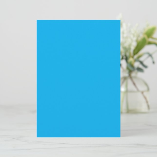 Save The Date Arrière - plan bleu cyan solide | Style minimalist (Debout devant)
