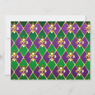 Save The Date Arrière - plan de bijoux Mardi Gras
