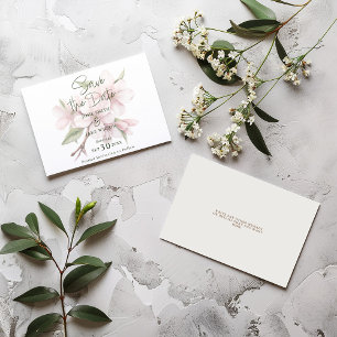 Save The Date Arrière - plan de fleurs de cerisiers enregistrer