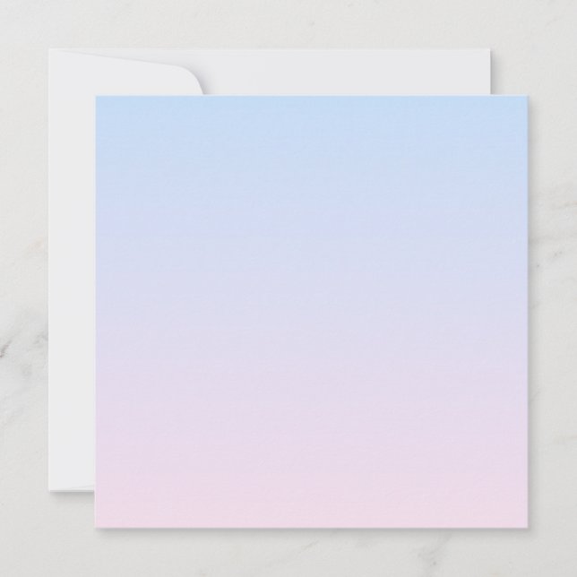 Save The Date Arrière - plan rose pâle et bleu dégradé (Devant)