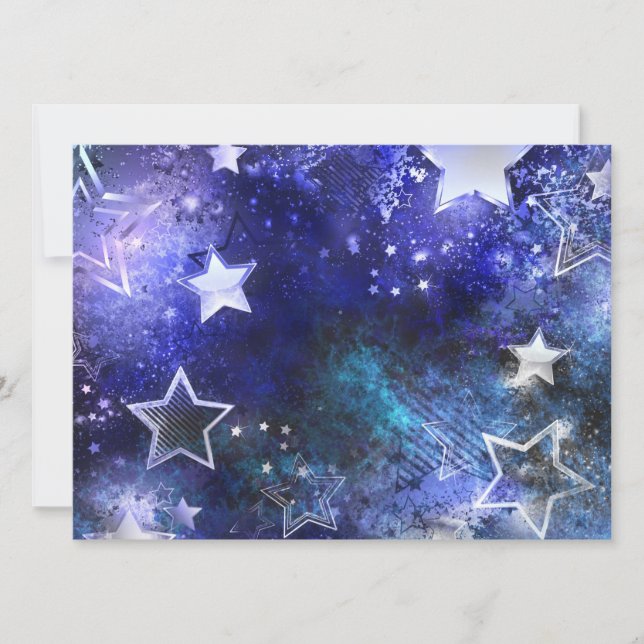 Save The Date Arrière - plan spatial avec étoiles (Devant)