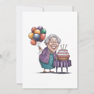 Save The Date Art de ballon de fête d'anniversaire humoristique