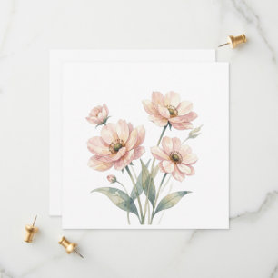 Save The Date Art de bouquet de fleurs rose pâle à l'aquarelle