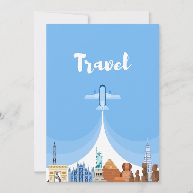 Save The Date Art de voyage Voyager autour du monde (Devant)