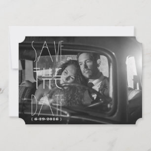 Save The Date Art Déco Gatsby Enregistrer la date   Billet Invit