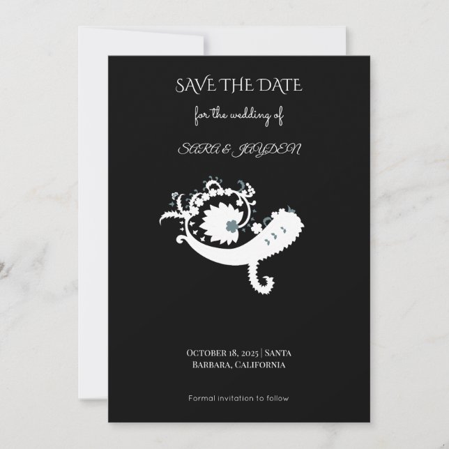 Save The Date Art mural abstrait Papier peint esthétique | Art m (Devant)