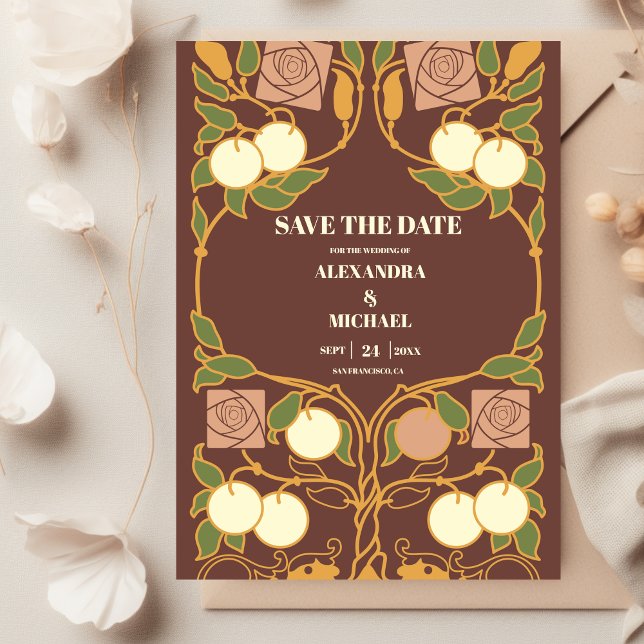Save The Date Art Nouveau vintage (Créateur téléchargé)