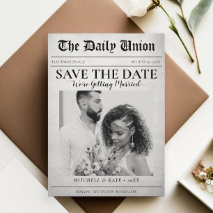 Save The Date Article de journal Mariage