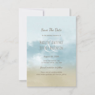 Save The Date Au surf océanique de la plage mariage