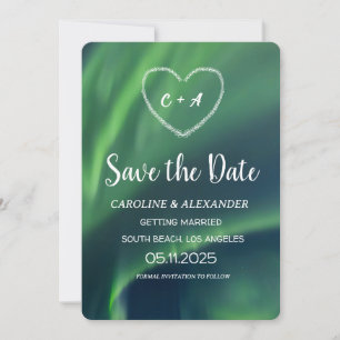 Save The Date aurores boréales Aurora Borealis Galaxy Sky Mariag