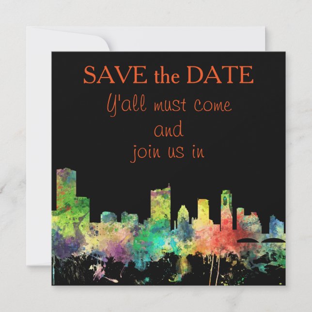 SAVE THE DATE AUSTIN TEXAS SKYLINE SP - (Devant)