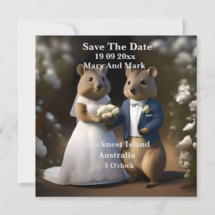 Save The Date Australian Quokka M'Épouse, Sauvez La Date