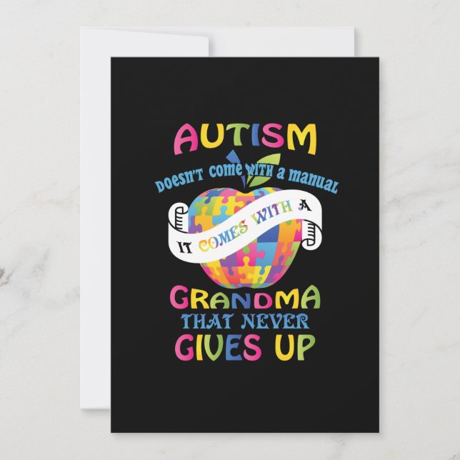 Save The Date Autism Comes With A Grandma That Never Gives Up.pn (Devant)