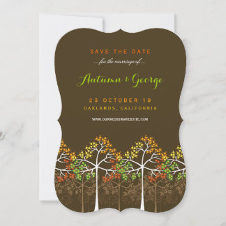 Save The Date Automne Automne Arbres Mariage Photo Enregistrer L