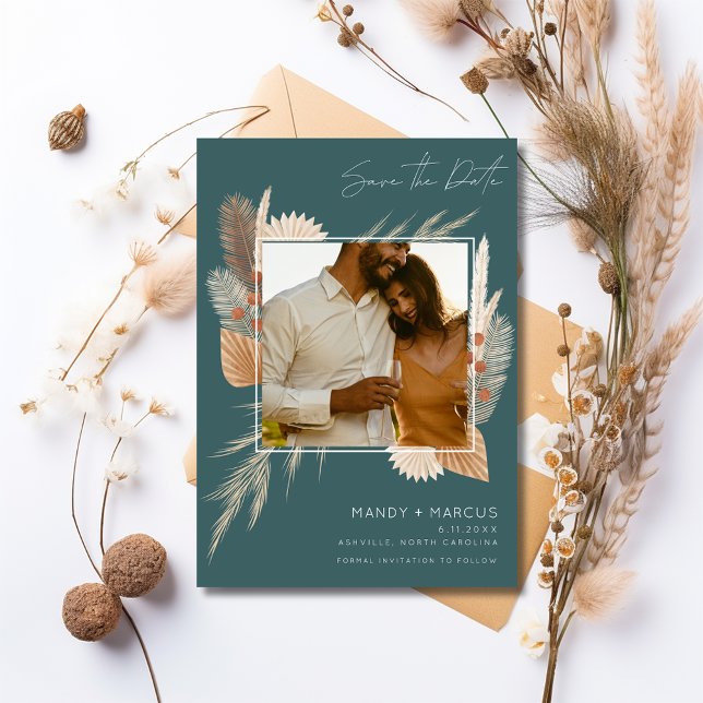 Save The Date Automne Automne Mariage extérieur Photo (Fall Autumn Outdoor Wedding Photo Save The Date)