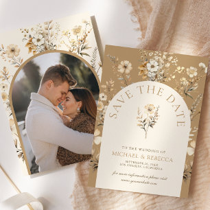 Save The Date Automne Boho Fleur sauvage photo Mariage