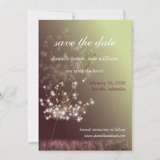 Save The Date Automne Pré Dandelion Mariage Enregistrer la date