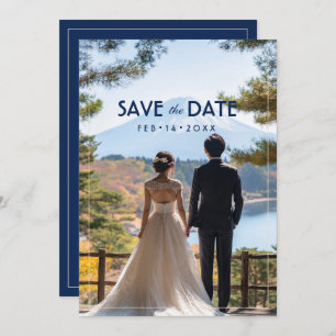 Save The Date Avec la photo Japonesque Harmonie avec Fuji
