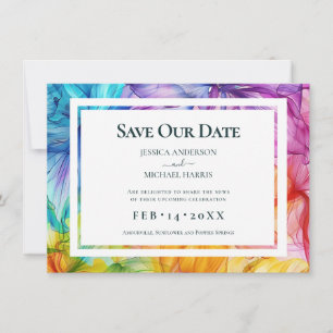 Save The Date Avec photo à l'arrière Ethereal Bloom