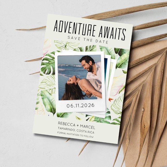 Save The Date Aventure Attend Photo Destination Mariage (Adventure Awaits Photo Destination Wedding Save The Date)